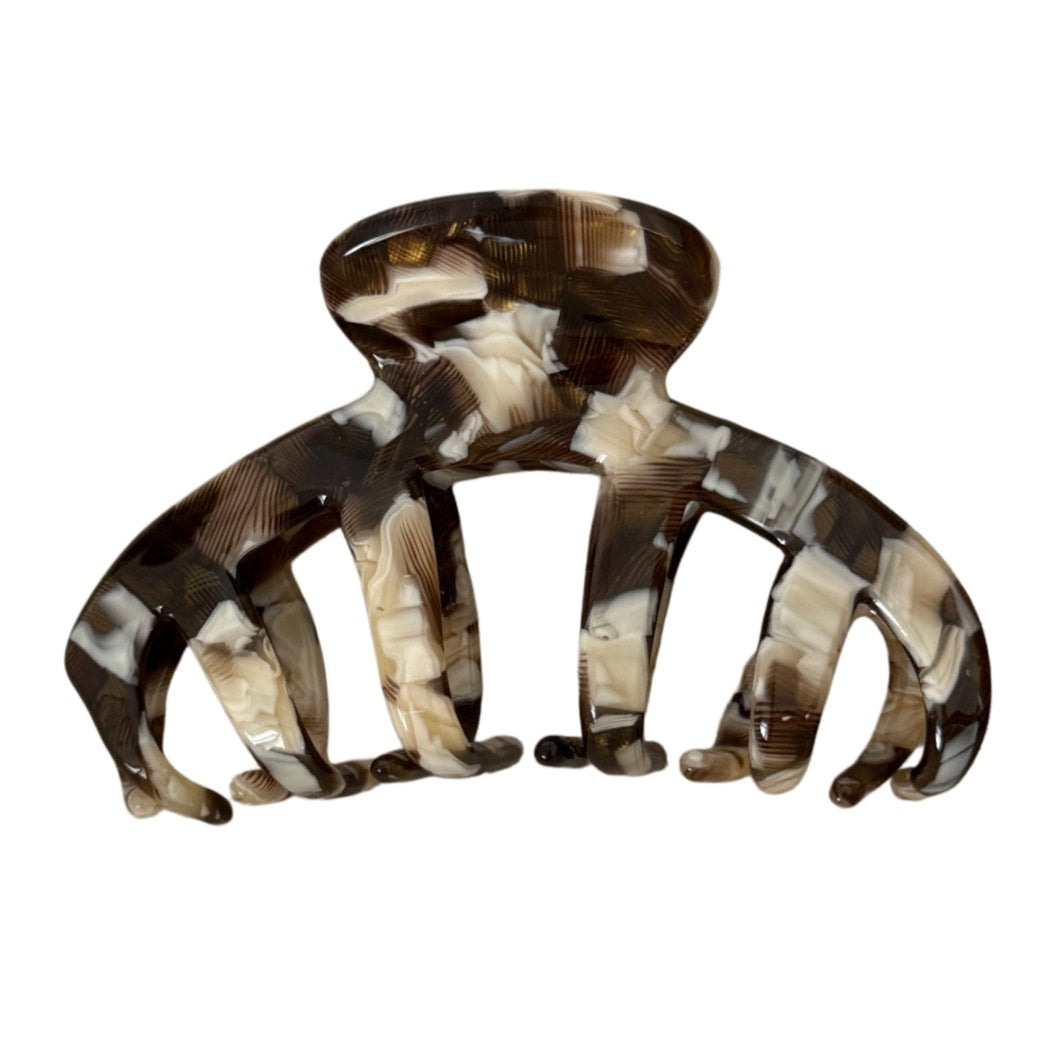 Beau - Irregular Acetate Fiber Alloy Claw Clip