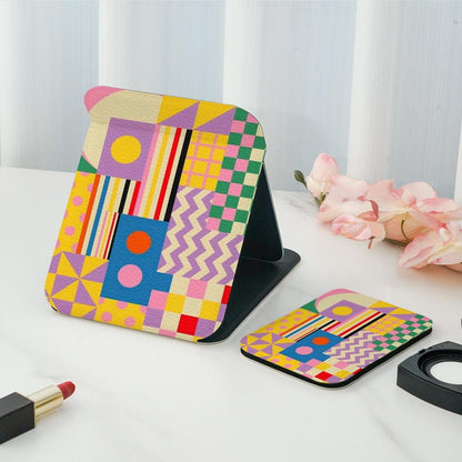 Mirroray - Double Sided Print Portable Folding Makeup Mirror