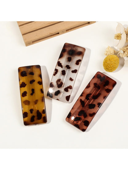 Beau - Retro Leopard Print Hair Clip