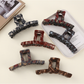Beau - Retro Plaid Geometric Wrapped Claw Clip