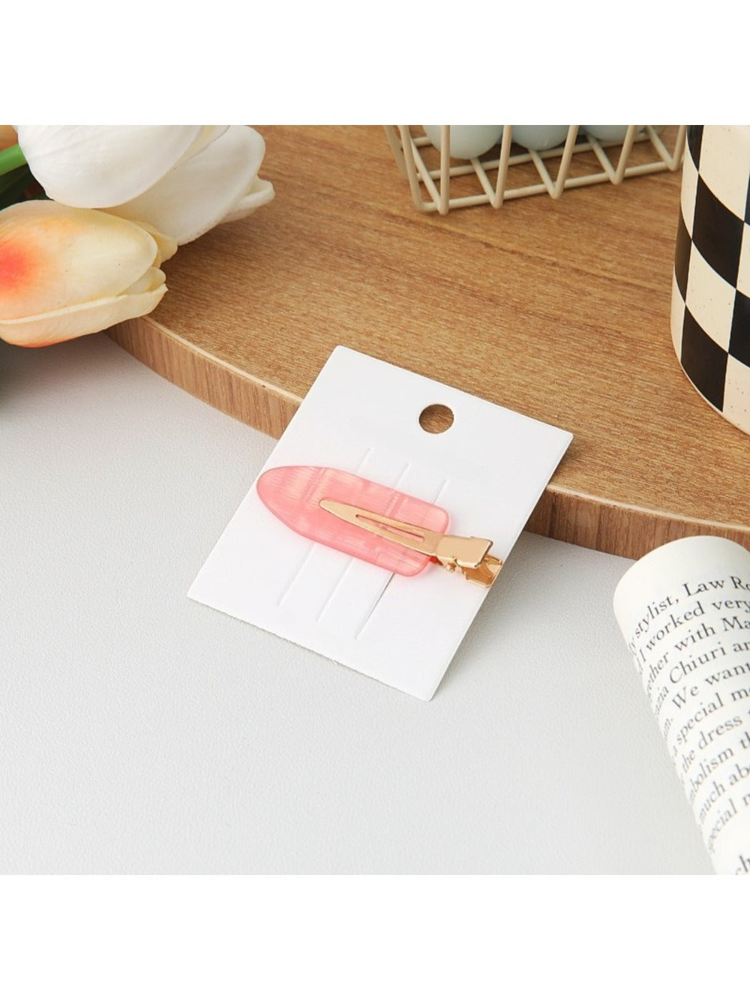 Beau - Elegant Pink Straight Hair Clip