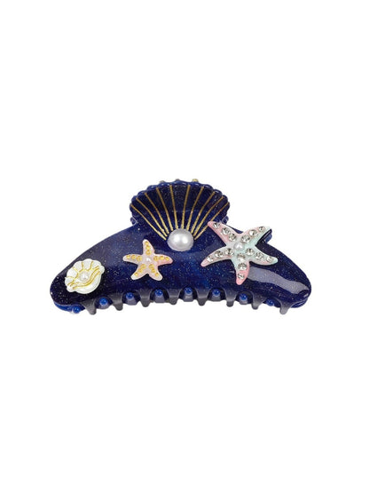 Beau - Ocean Acrylic Hair Claw with Rhinestones