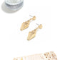 Earedge - Gold Tone Ocean Shell Statement Dangle Earrings