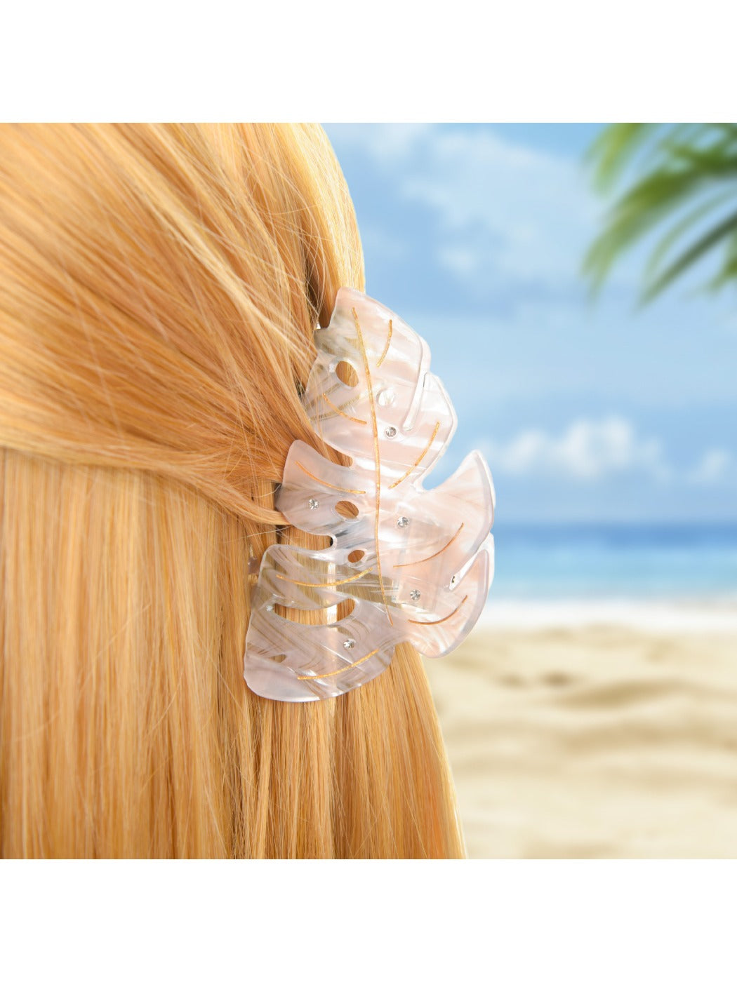 Beau - Acetate Leaf Shaped Hair Clip