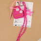 Keypus - Floral Mini Bag Cord Detail Alloy Keychain