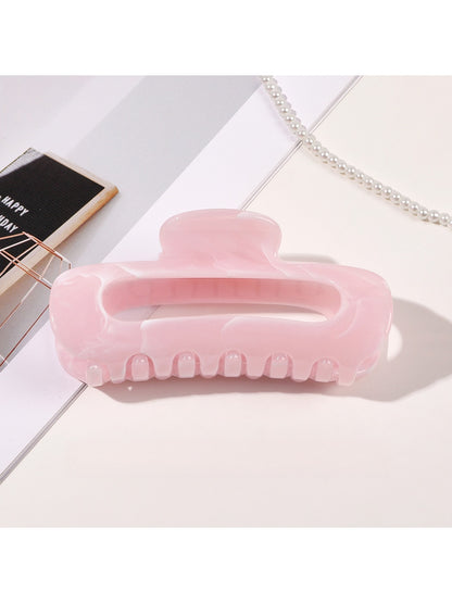 Beau - Glossy Marble Look Oval Hair Claw Clip