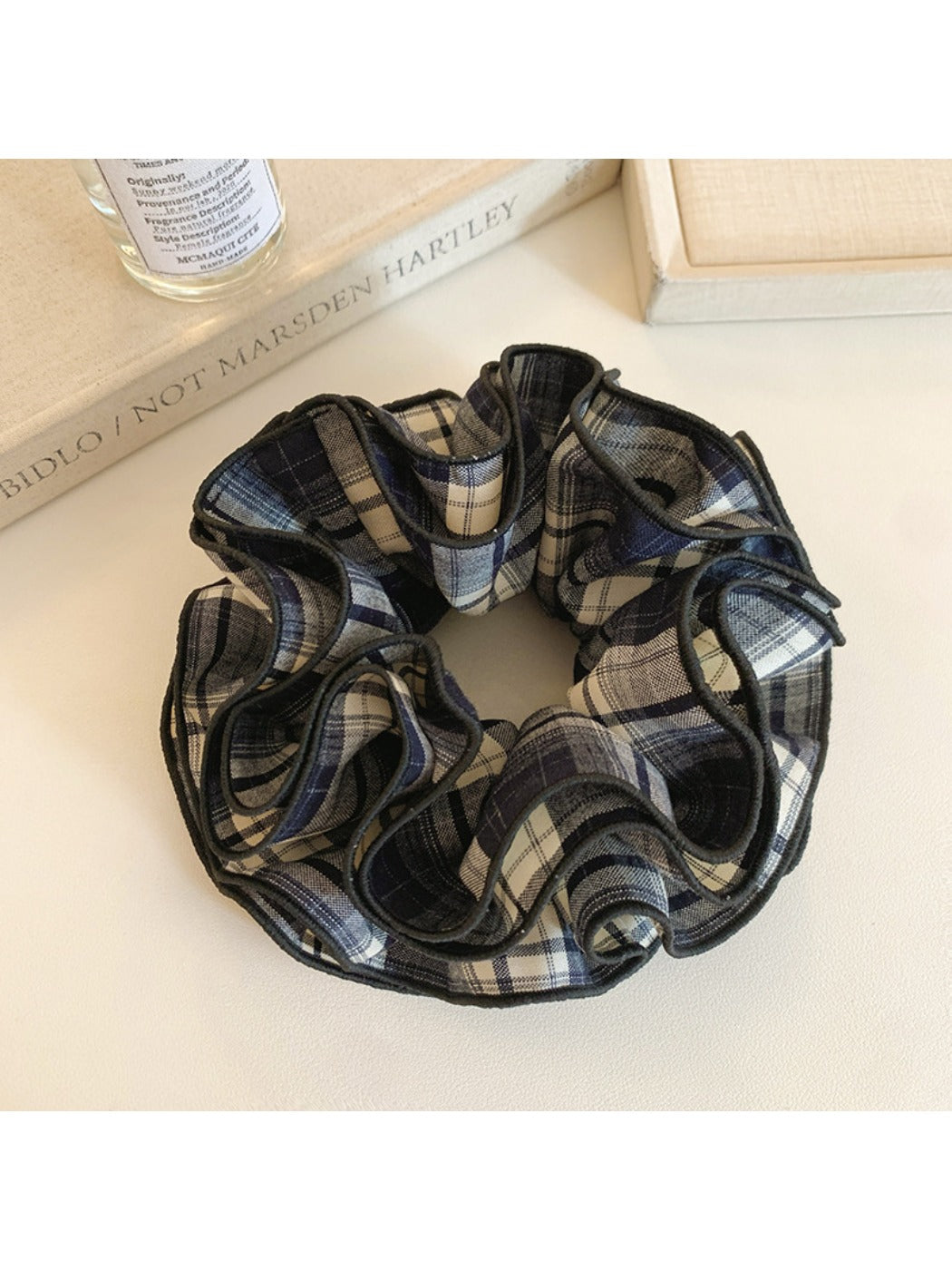 Gifty - Brown Plaid Four Layer Scrunchie