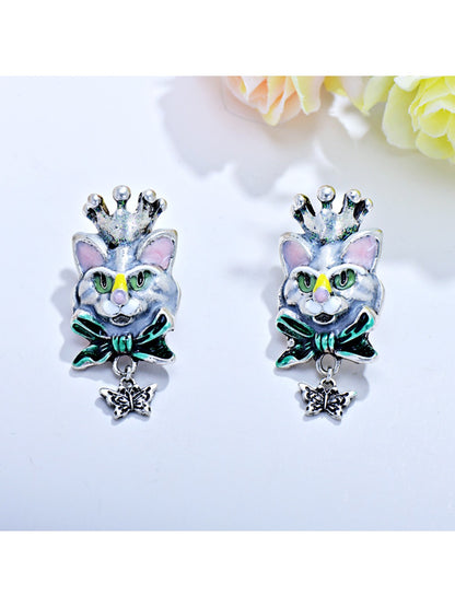 Earedge - Vintage Cat Shaped Earrings