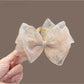 Beau - Soft Sheer Bow Patterned Claw Clip