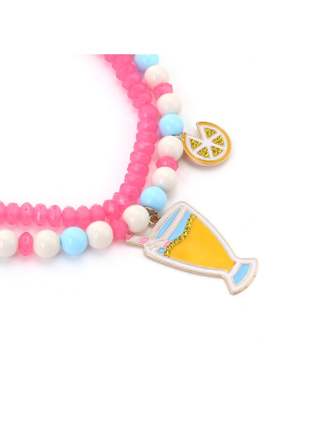Nozari - Layered Lemon Drink Cup Pendant Necklace