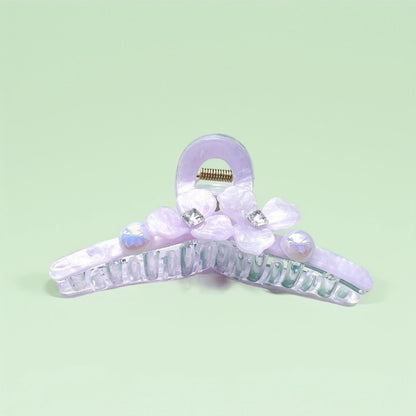 Beau - Floral Pearl Hair Claw Clips