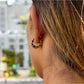 Earedge - Leopard Print Moon Hoop Earrings