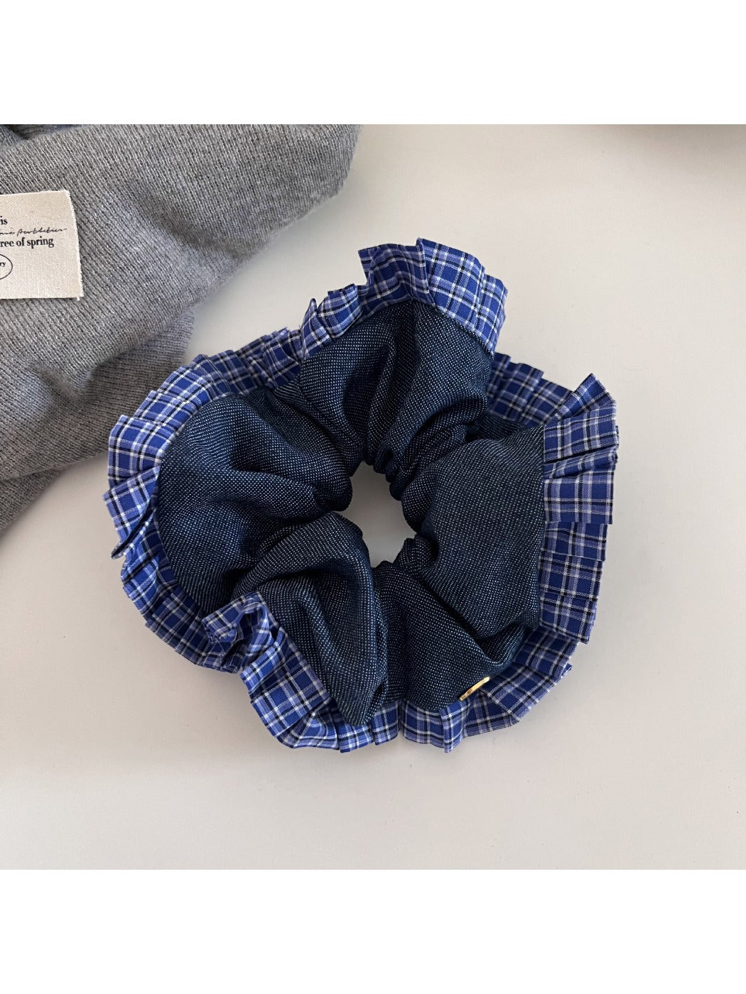Gifty - Retro Plaid Pleated Hair Loop