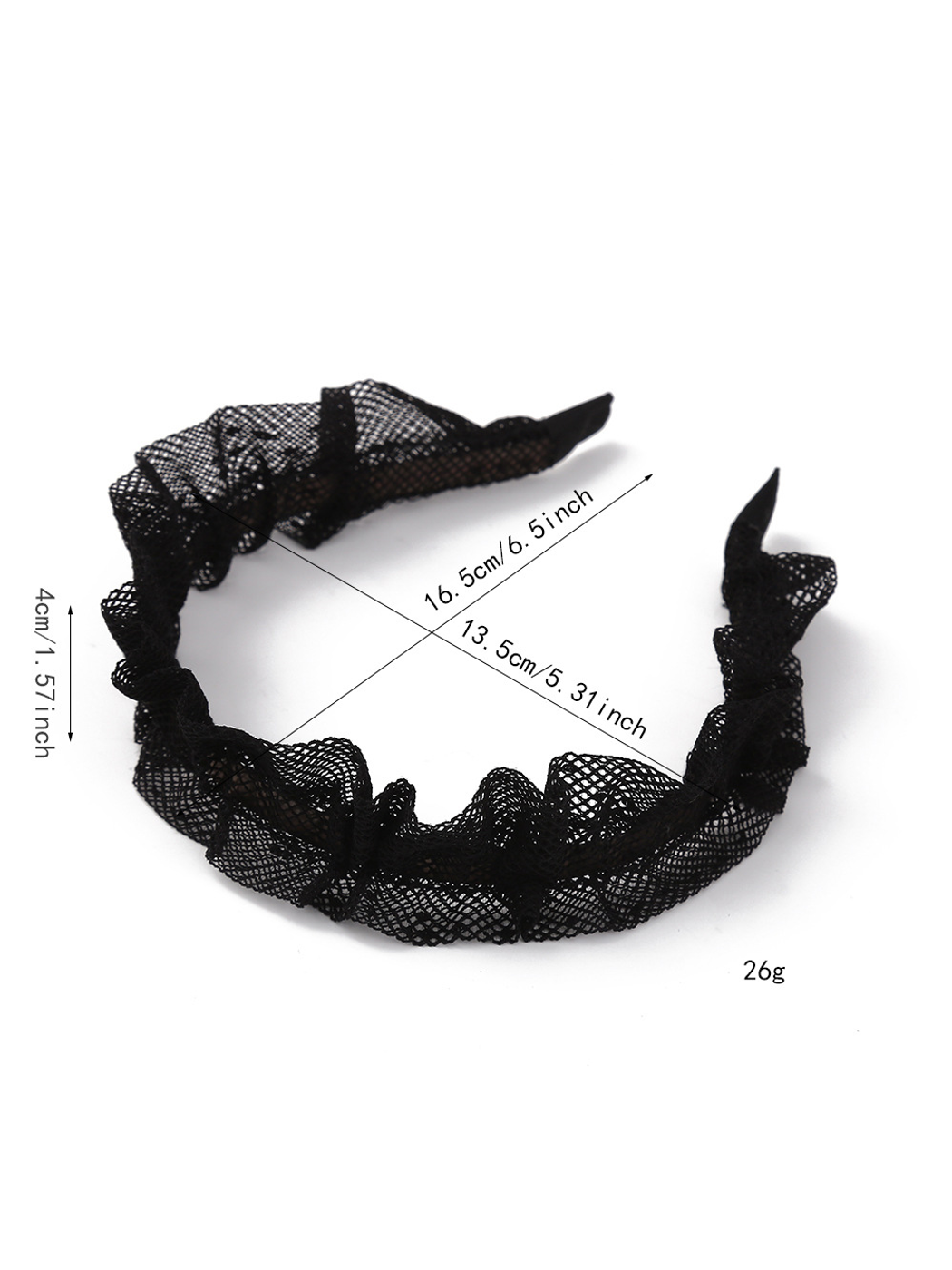 Gifty - Sweet Mesh Ruffle High Crown Headband