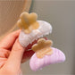 Beau - Glossy Flower Accent Acetate Fiber Claw Clip