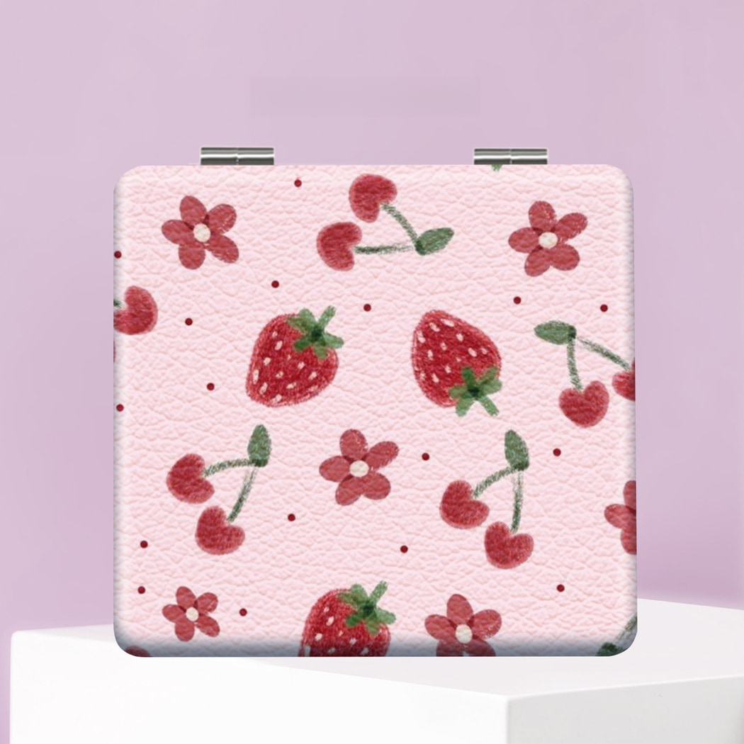 Mirroray - Portable Fruit Print Compact Makeup Mirror