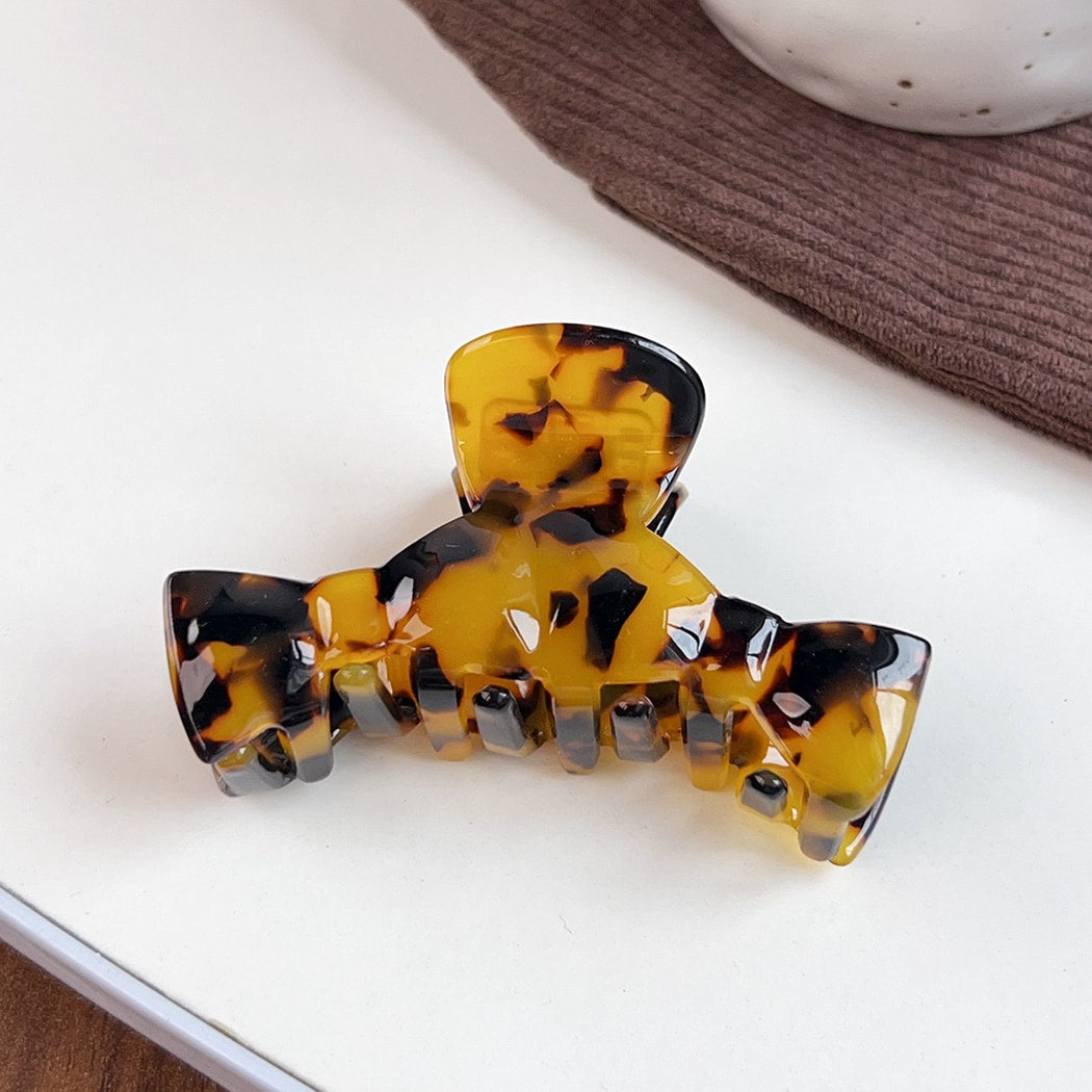 Beau - Geometric Acetate Bow Style Hair Claw Clip