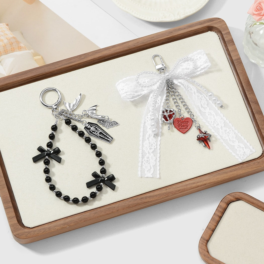Keypus - Halloween Bat and Coffin Charm Keychain