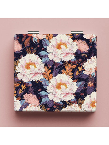 Mirroray - Retro Folding Flower Pattern Makeup Mirror