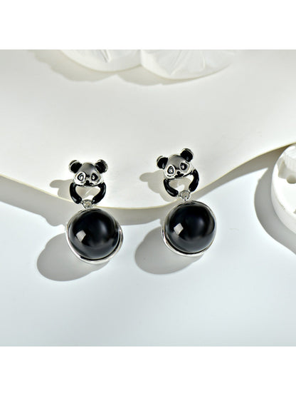 Earedge - Cute Panda Shaped Earrings