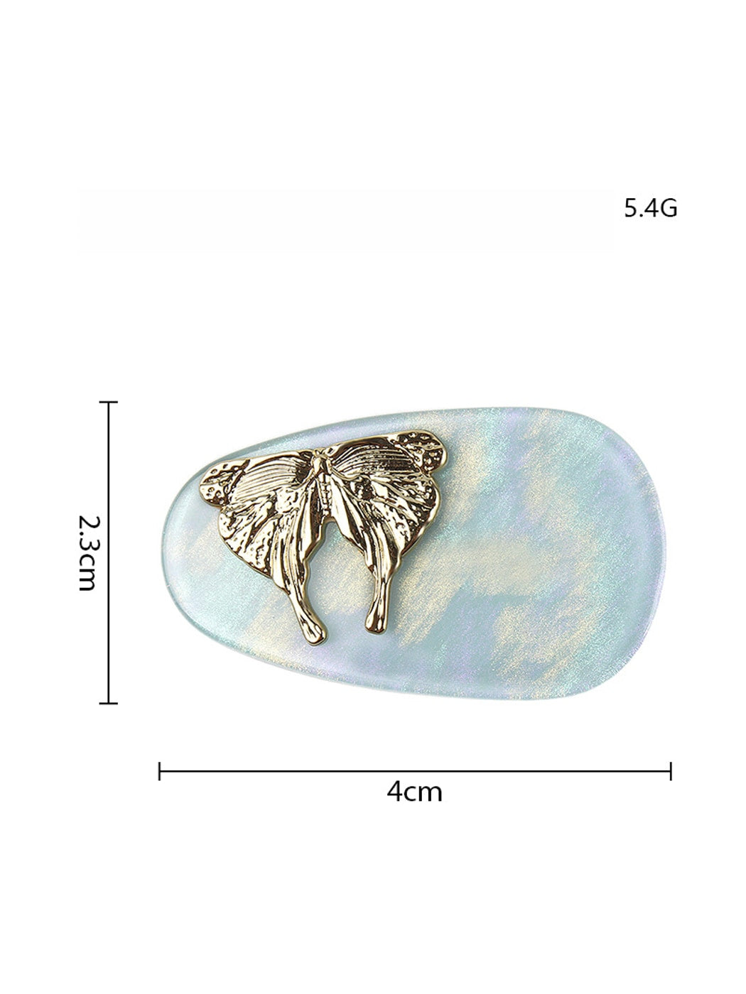 Beau - Alloy Butterfly Detail Acetate Hair Clip