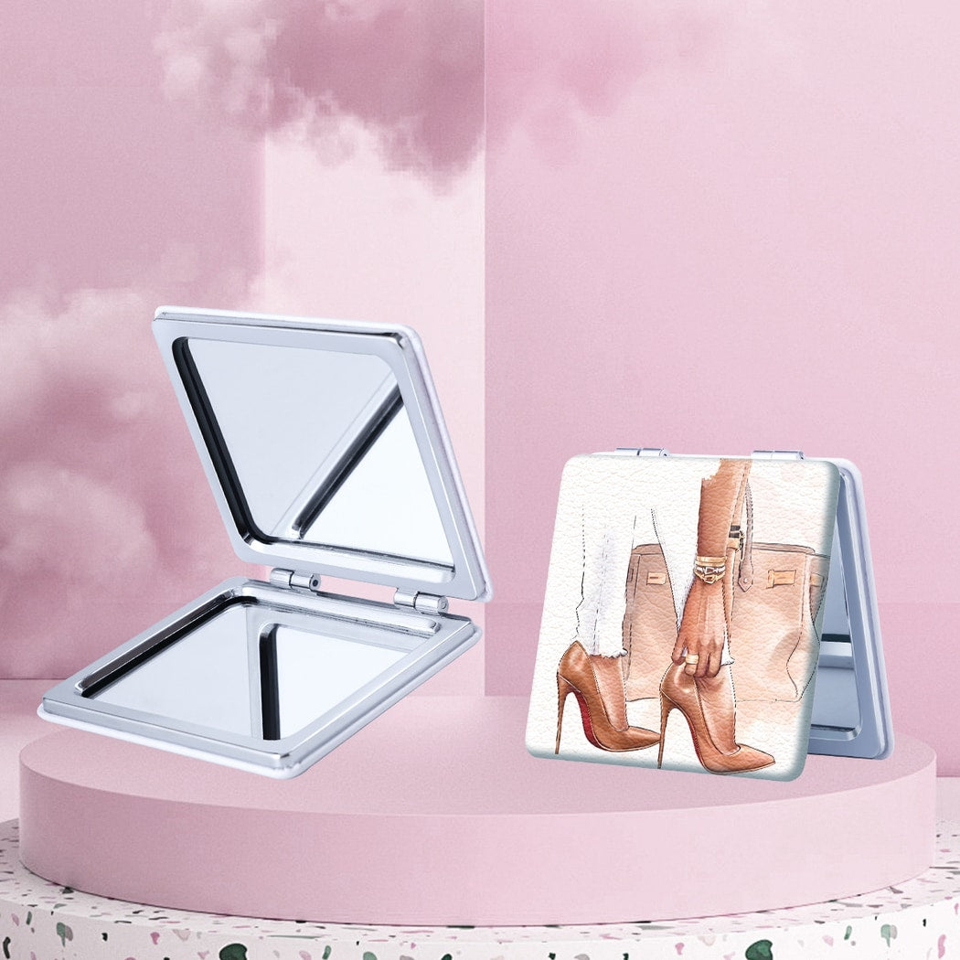 Mirroray - Cartoon Print Portable Touch-Up Makeup Mirror