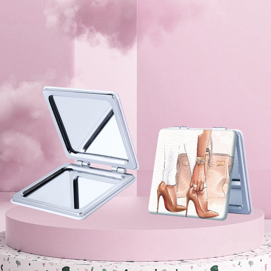 Mirroray - Cartoon Print Portable Touch-Up Makeup Mirror