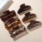 Beau - Glossy Leopard Print Rectangular Claw Clip
