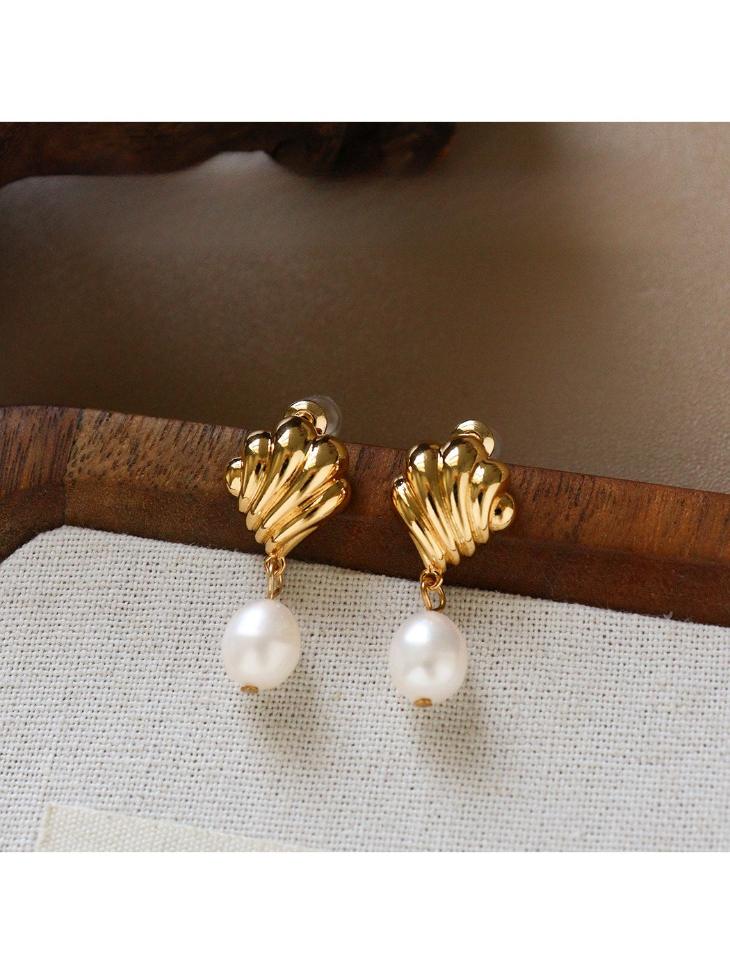 Earedge - Vintage Irregular Sculpted Drop Earrings