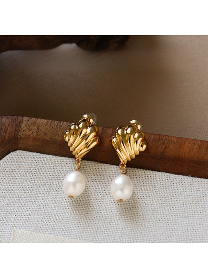 Earedge - Vintage Irregular Sculpted Drop Earrings