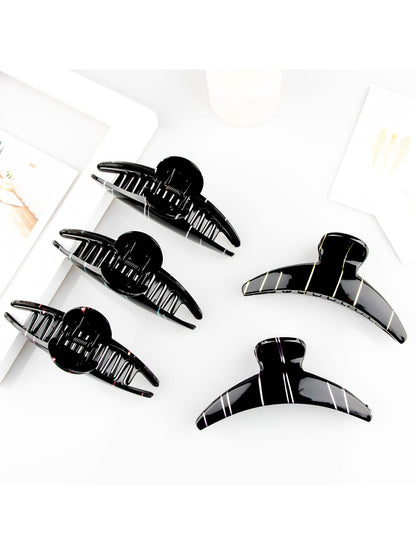 Beau - Minimalist Striped Crescent Hair Claw Clip