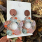 Earedge - Printed Daisy Patchwork Earrings