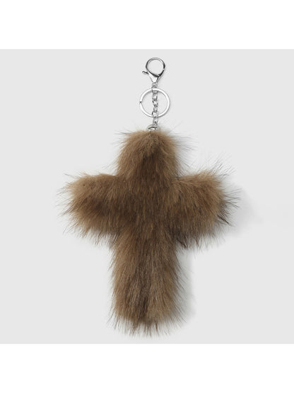 Keypus - Y2K Plush Cross Shape Bag Charm Keychain