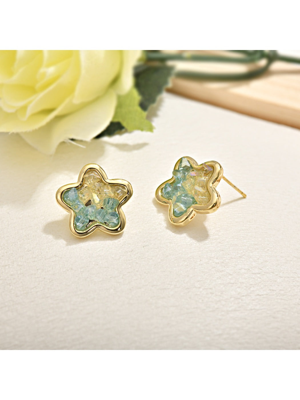 Earedge - Gradient Pentagram Statement Earrings