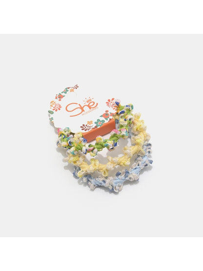 Gifty - 3 Pack Wrapped Flower Spiral Scrunchies