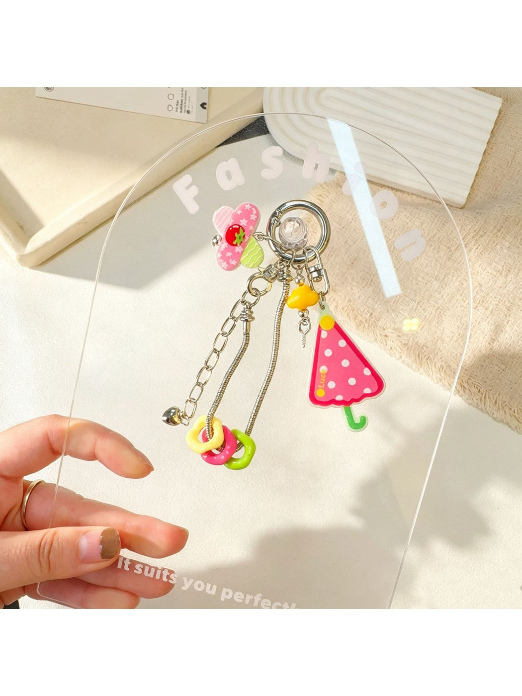 Keypus - Acrylic Umbrella Charm Keychain