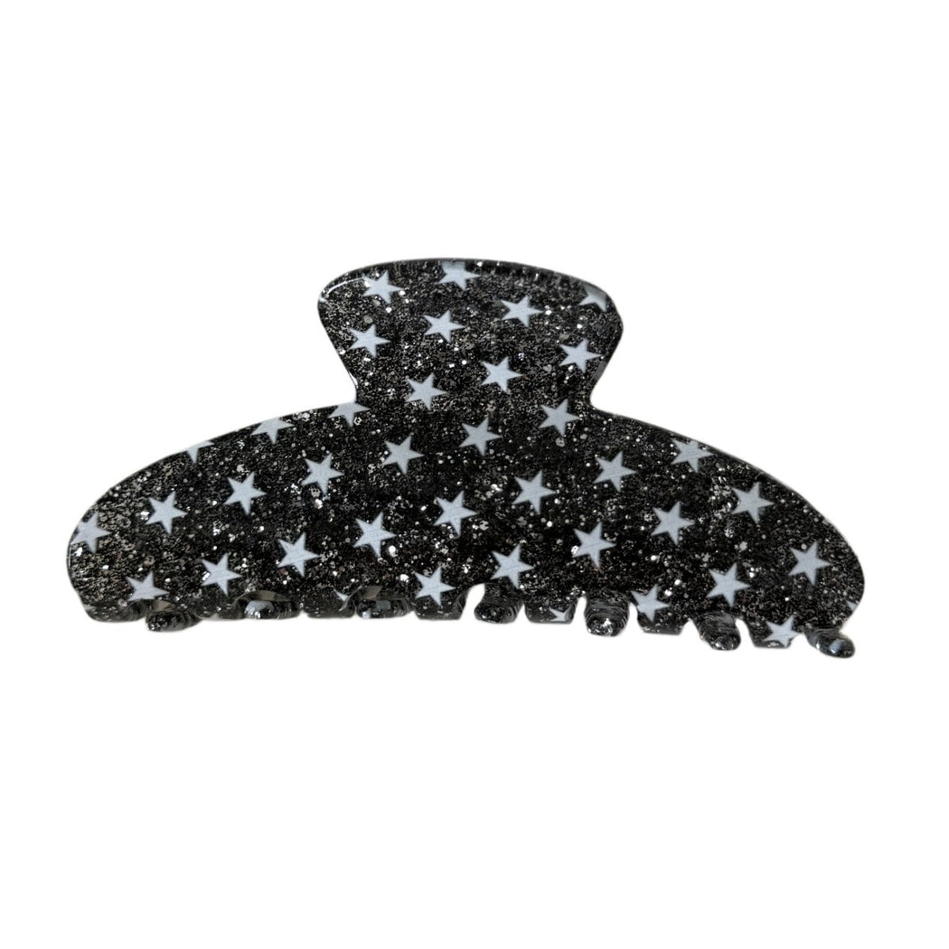Beau - Sparkly Star Pattern Acrylic Claw Clip