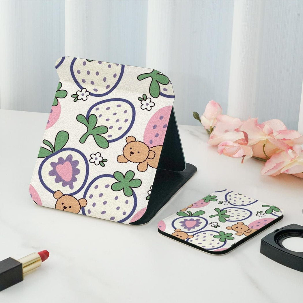 Mirroray - Strawberry Double-Sided Print Makeup Mirror