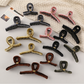 Beau - Large Looped Geometric Solid Color Claw Clip
