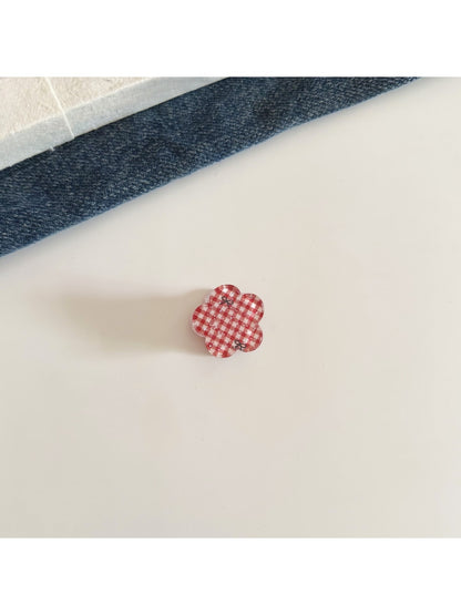 Beau - Floral Plaid and Polka Dot Mini Claw Clip