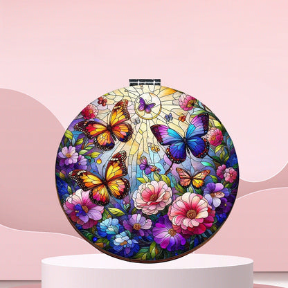 Mirroray - PU Frame Compact Handheld Folding Mirror