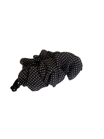 Beau - Cloud Shape Sheer Fabric Polka Dot Banana Clip