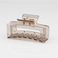 Beau - Clear Solid Color Openwork Square Claw Clip