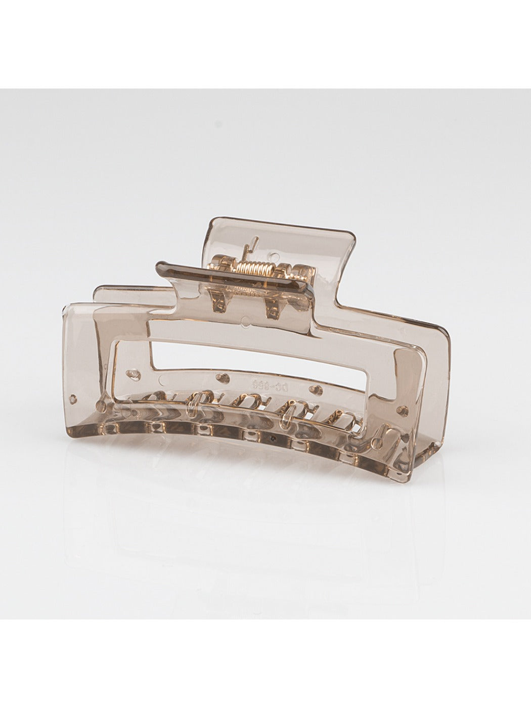 Beau - Clear Solid Color Openwork Square Claw Clip