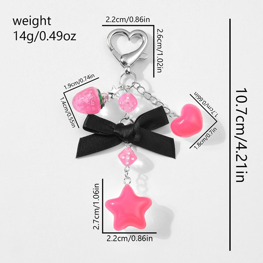 Keypus - Decorative Heart and Bow Keychain