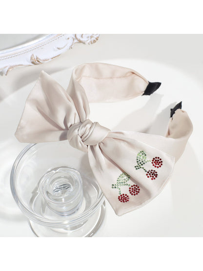 Gifty - Minimalist Cherry Detail Bow Knot Headband