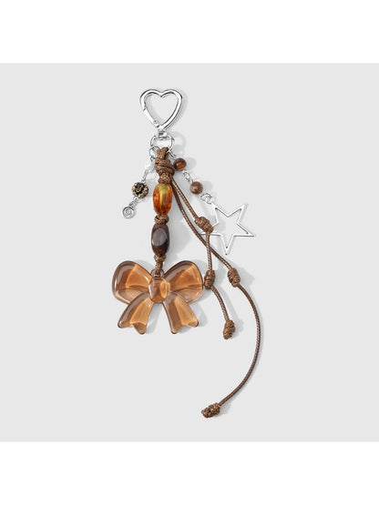 Keypus - Y2K Acrylic Bow Heart Star Dangle Keychain