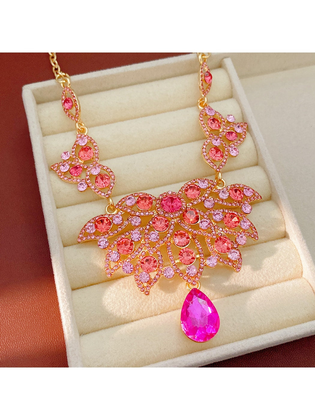 Nozari - Vintage Rhinestone Leaf Drop Jewelry