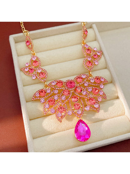 Nozari - Vintage Rhinestone Leaf Drop Jewelry
