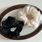 Gifty - Solid Mesh Lace Trim Oversized Scrunchie